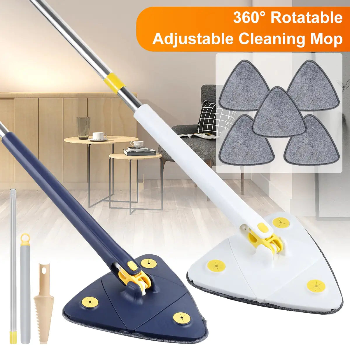 SWIFTCLEAN™ Self-Squeeze Triangular Mop