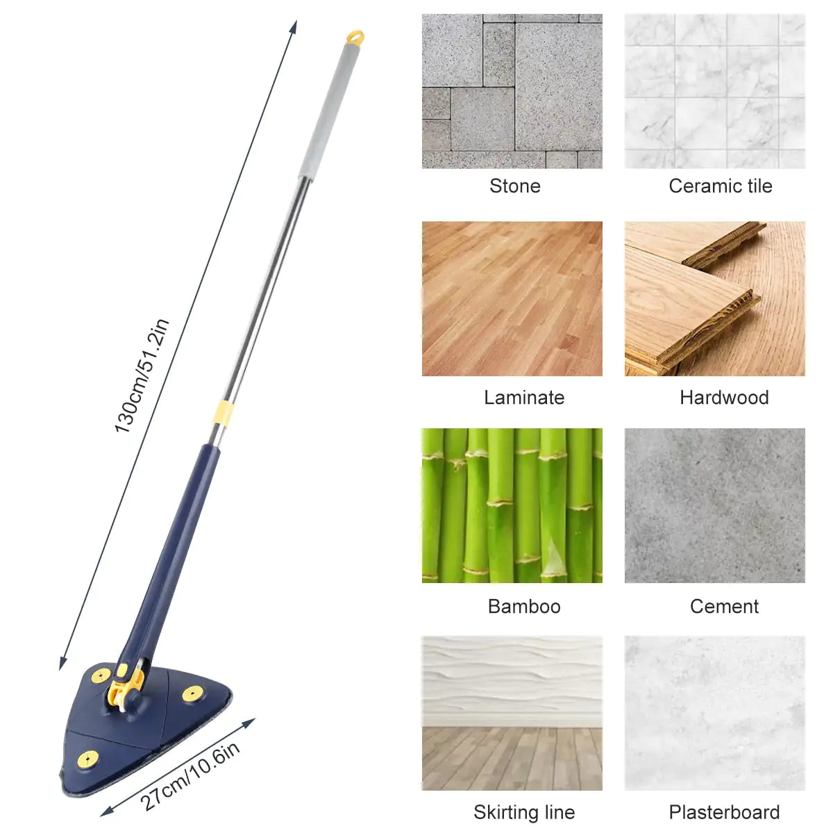 SWIFTCLEAN™ Self-Squeeze Triangular Mop